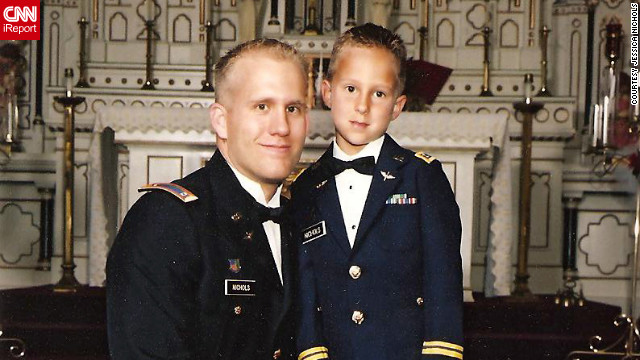 Braydon Nichols with his father, Army Chief Warrant Officer Bryan Nichols.