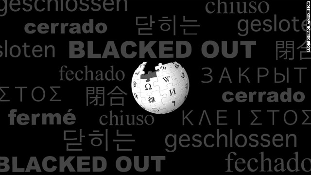 Wikipedia se "apaga" en protesta contra la ley SOPA