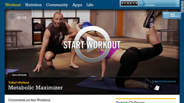 DailyBurn.com offers customized workouts via streaming video on your computer, phone or Internet-connected TV.