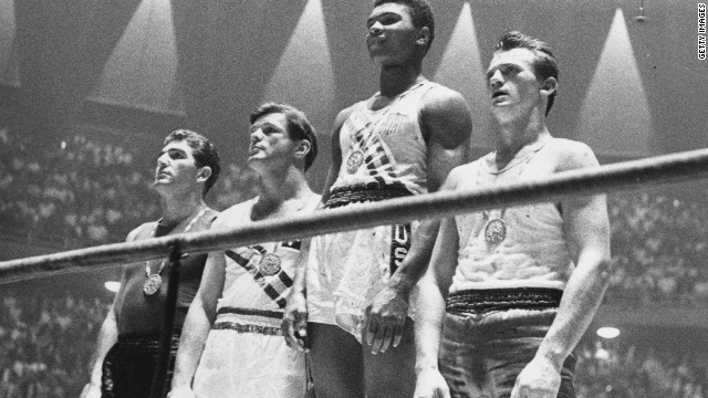 Cassius Clay, later to become known as Muhammad Ali, rose to prominence at the 1960 Olympic Games in Rome, where he claimed a boxing gold medal in the light heavyweight division.