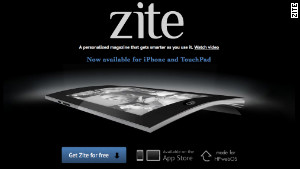 Zite customizes news sites to create a personalized digital magazine.