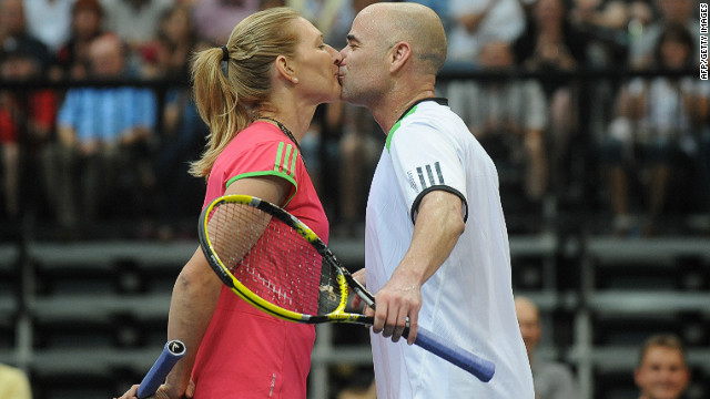 Tennis' ultimate poster couple are still going strong after 10 years of marriage since reportedly getting together at the champions' ball after both won the French Open in 1999. They have two children and still play the odd charity match, but rarely battle each other. As their website reveals: "Andre says his problem playing Steffi is not watching the ball."