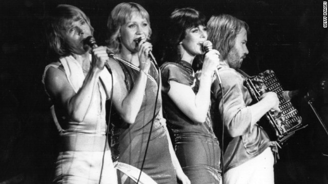 Swedish pop group ABBA perform in a concert on November 7, 1979.