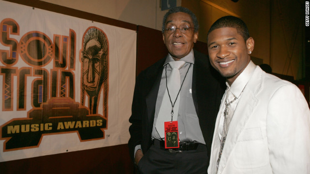 Cornelius posed with singer Usher at the 19th Annual Soul Train Music Awards in February 2005.