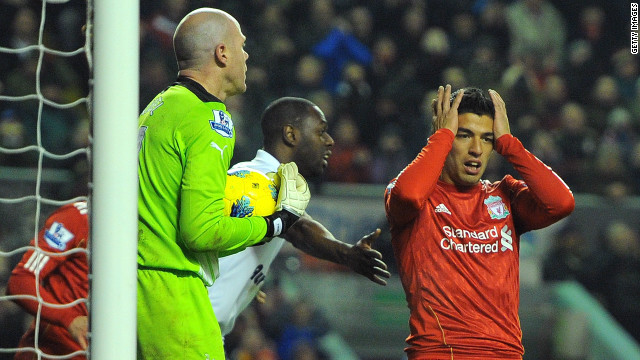 Luis Suarez returned for Liverpool but couldn't prevent his side drawing 0-0 with Tottenham Hotspur.