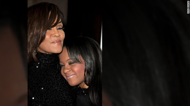 Houston and her daughter, Bobbi Kristina Brown, arrive at a gala event honoring David Geffen at the Beverly Hilton Hotel in February 2011.