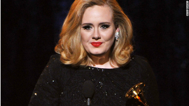 Adele took the first Grammy given out during the live telecast on Sunday.