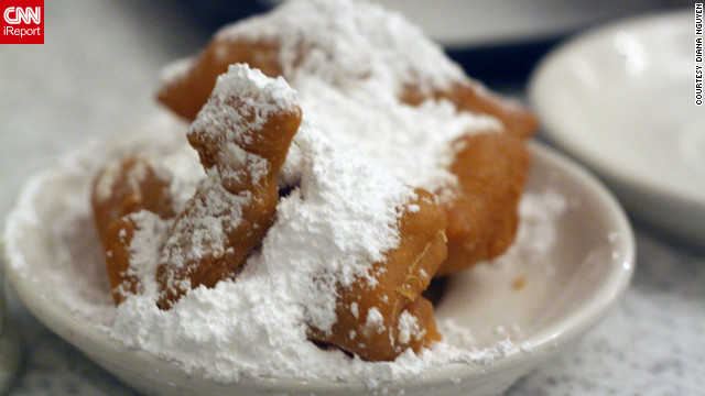 It's time to party, with Mardi Gras celebrations under way in New Orleans. So go ahead and start working on a strong foundation of greasy deliciousness such as these beignets at Cafe du Monde. Check out our top reader picks in "<a href='http://www.cnn.com/2012/02/17/travel/destination-usa-new-orleans-food/index.html'>Best bites in the Big Easy</a>."