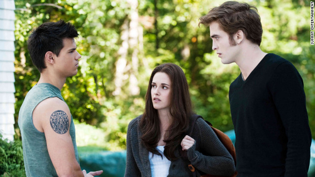 <br/>Up until the franchise's third installment, "Eclipse," Bella Swan (Kristen Stewart) struggles to choose between her vampire boyfriend, Edward (Robert Pattinson), and her werewolf friend, Jacob (Taylor Lautner). In the end, Bella chooses to be with Edward.