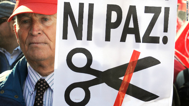 Sindicatos protestan por reformas laborales en España