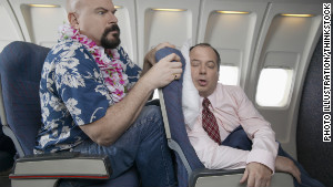 Reclining without regard for fellow passengers creates in-flight tension.