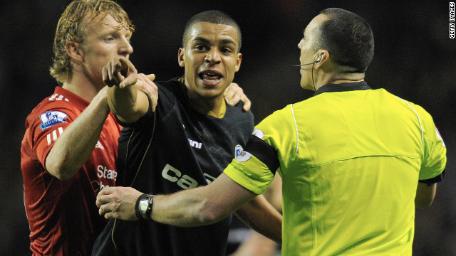 Police are investigating alleged racist abuse by a fan of third division Oldham Athletic's Tom Adeyemi during a FA Cup tie with Liverpool on January 6.