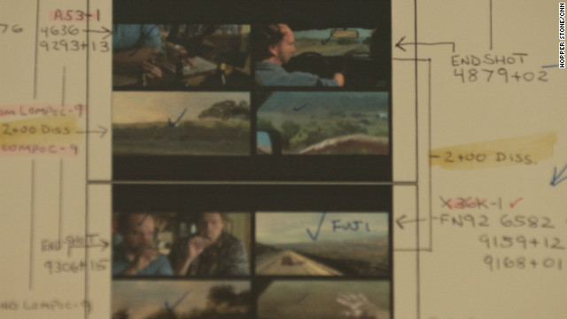 <br/>Among Tent's memorabilia is a split-screen diagram from "Sideways," made for a production house.