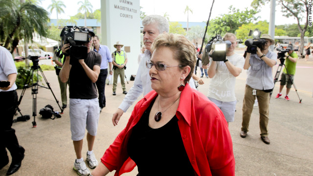 Lindy Chamberlain-Creighton arrives at Darwin Magistrates Court in February for the fourth inquest into her daughter Azaria's death. A coroner ruled Tuesday, June 12, that a dingo was responsible.