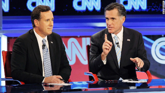 Romney, Santorum flaunt conservative credentials in Michigan - CNN.