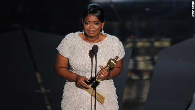 <br/>"The Help's" Octavia Spencer seemed genuinely surprised when she won the Academy Award for best supporting actress. She was so surprised, in fact, that she needed help getting up out of her seat. She walked on stage to a standing ovation, and thanked the Academy for putting her with the hottest guy in the room -- Oscar, of course.