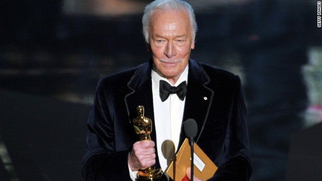 <br/>During Christopher Plummer's acceptance speech (he won best supporting actor for his role in "Beginners"), he joked about his age. At 82, Plummer is the oldest actor to win an Academy Award. "You're only two years older than me, darling," he told his Oscar. "Where have you been all my life?" Billy Crystal even joked, "Next year, this will be called the Flomax Theatre."