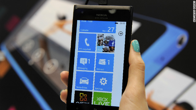 <br/>Nokia's Lumia 900 mobile phone 