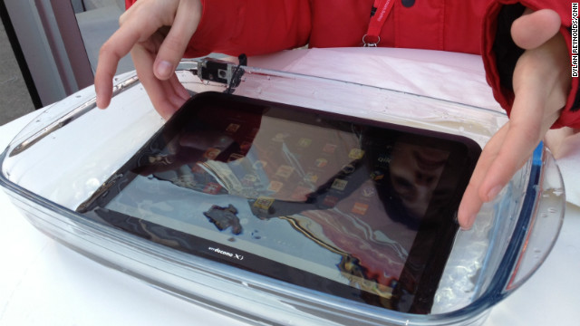<br/>Japanese electronics firm Fujitsu relies on waterproof seals to keep its tablets dry.