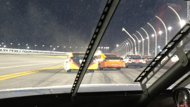 NASCAR driver Brad Keselowski uploaded this photo of an explosion on the 