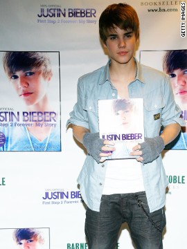 At just 16, Bieber was already an author. Here, he promotes his book, "First Step 2 Forever: My Story," at a New York bookstore in November 2010.