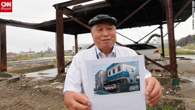 <br/>Seiki Sano, 81, stands where his home once stood in Sendai, Japan. It was destroyed in March 2011 in a devastating earthquake and tsunami. The fisherman also lost both of his boats in the tsunami. "It's hard to rebuild," he told iReporter Anthony Altit. "I won't live to see it happen."