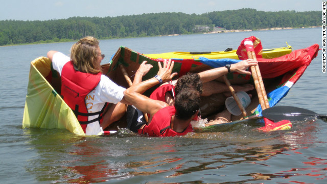 The boat goes down.