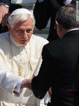 After a three-day visit to Mexico, Benedict XVI arrived in Cuba hoping to boost the Catholic Church's special dialogue with the communist regime. Benedict will conduct Mass in the city of Santiago de Cuba, followed by Mass in Havana, before leaving Wednesday.