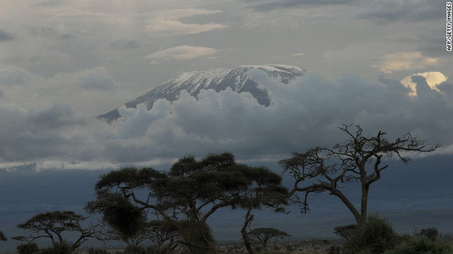 The famed snows of Mt. Kilimanjaro, actually glaciers, are retreating rapidly. Many scientists blame global warming.