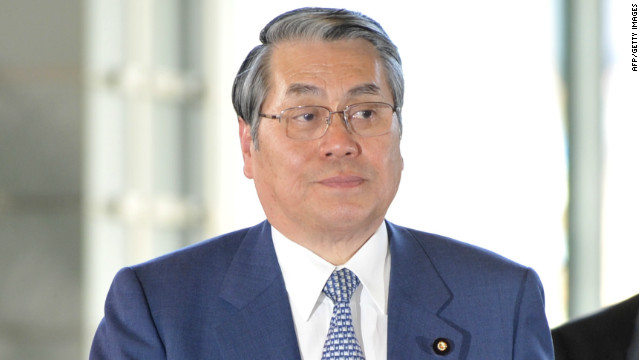 Naoki Tanaka, Japan's new defense minister, as pictured at the prime minister's official residence in Tokyo in January.