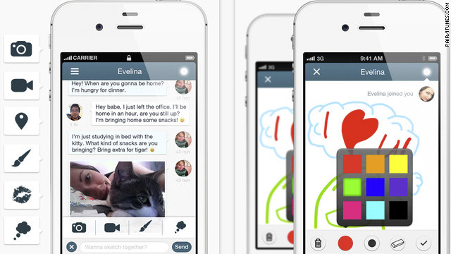Pair is an app created for couples to share pictures, videos, text and drawings with each other.