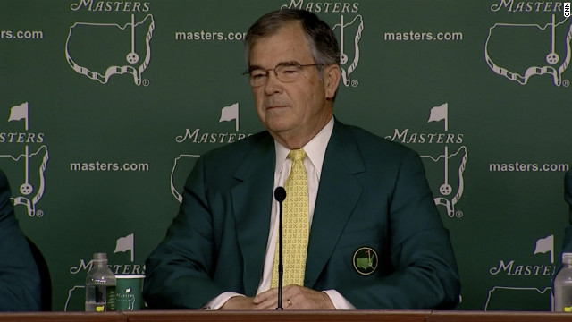 Augusta National Golf Club Chairman Billy Payne takes questions at ...