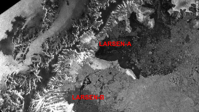 Satellite documents thinning ice shelf