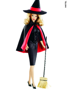 The "Bewitched" Barbie doll might not be able to wriggle her nose, but she sure looks a lot like Samantha Stephens (Elizabeth Montgomery).