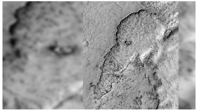 Un elefante aparece "dibujado" en la superficie de Marte