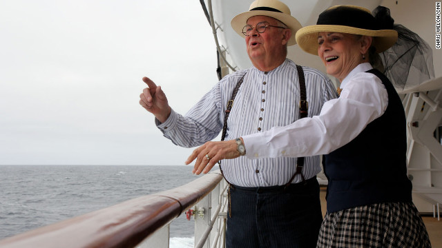 Connie and Tom Jeffers of Margaretville, New York, recently became interested in the Titanic when they saw an exhibit in Las Vegas, but they've been lifelong history buffs.