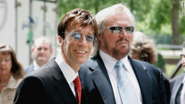 Robin and Barry Gibb arrive for The Ivor Novello Awards at the Grosvenor Hotel on May 25, 2006, in London, England. 