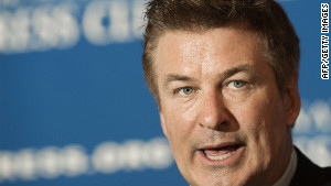 Actor Alec Baldwin, spokesman for Americans for the Arts, delivers remarks Monday at the National Press Club.