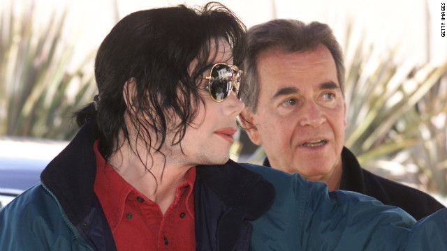 Michael Jackson and Clark during the taping of the 50th anniversary special of "American Bandstand."