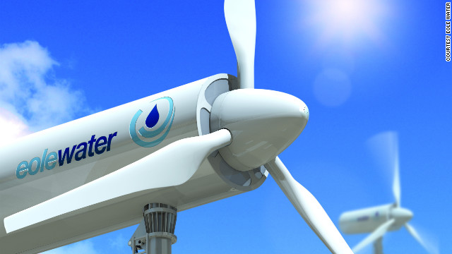 French company, Eole Water, has invented a wind turbine that can generate water from humid air.