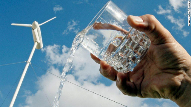 The turbine can produce up to 1,000 liters of drinking water every day, according to Eole Water.