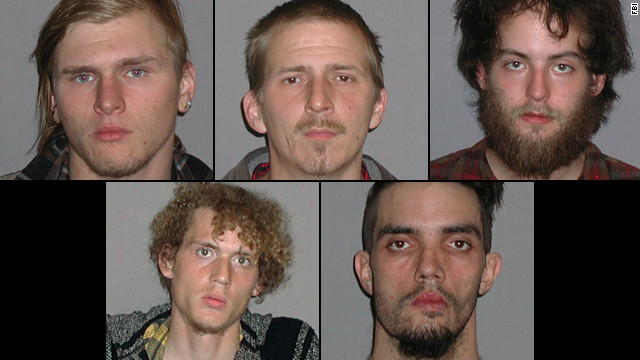 Suspects in Cleveland bomb plot: Brandon Baxter, Anthony Hayne, Connor Stevens, Joshua Stafford and Douglas Wright.