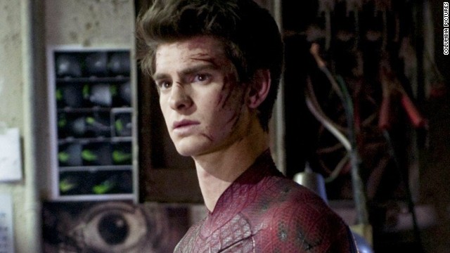 Following in Tobey Maguire's footsteps -- err, spider webs -- Andrew Garfield stars in "The Amazing Spider-Man," to hit theaters on July 3.