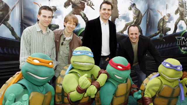 Mikey Kelley, James Arnold Taylor, Nolan North and Mitchell Whitfield voiced the Teenage Mutant Ninja Turtles in 2007's "TMNT." Everyone's favorite pizza-eating reptiles returned this year in a live-action reboot.