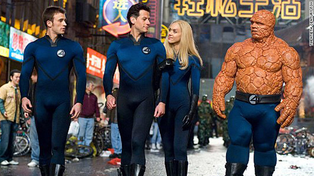 Last year's "Captain America" wasn't Chris Evans' first time battling evil in a form-fitting blue suit. Evans, Ioan Gruffudd, Jessica Alba and Michael Chiklis took on Victor von Doom (Julian McMahon) in 2005's "Fantastic Four." They teamed up again in the 2007 sequel to defeat the Silver Surfer.