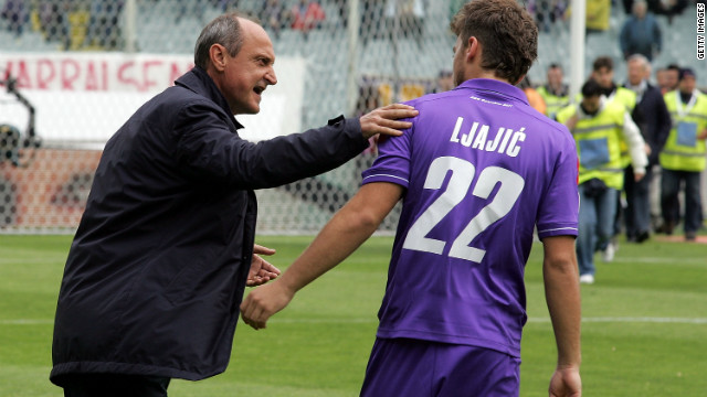 Rossi's outburst came just 32 minutes into the match against Novara, with Fiorentina at 2-0 down against the relegated visitors. 