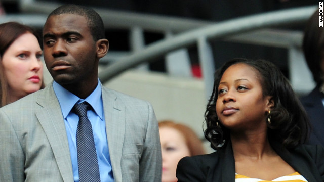 Fabrice Muamba attended the match, which was played less than two months after he collapsed on the pitch after suffering cardiac arrest in his team Bolton's FA Cup quarterfinal against Tottenham.