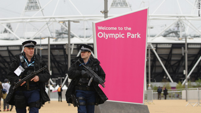 Visitors had to queue for events as they passed through airport-style checks. Security was high at the event, with police helicopters fyling overhead and armed officers patrolling the grounds.