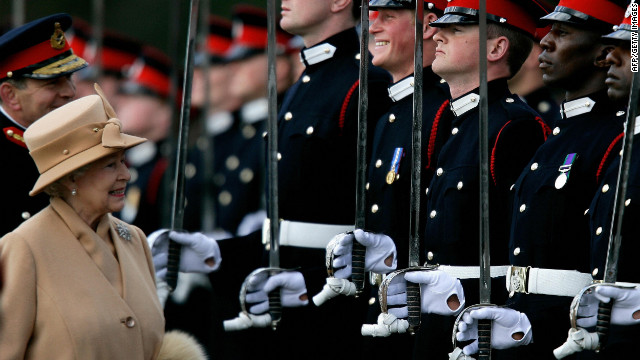 Since the death of Diana, the queen's popularity has enjoyed a revival as she continues to preside over what appears to be a softer, more accessible modern royal family. Here, she attends her grandson, Harry's graduation from the Royal Military Academy at Sandhurst, southern England in 2006. 