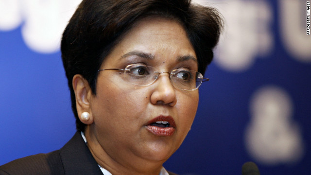 Indra Nooyi sits at the helm of Pepsico, the 43st biggest company in America, according to Fortune. Nooyi has overseen a shift in focus from soft drinks into less profitable, albeit healthier, snack foods market in recent years.